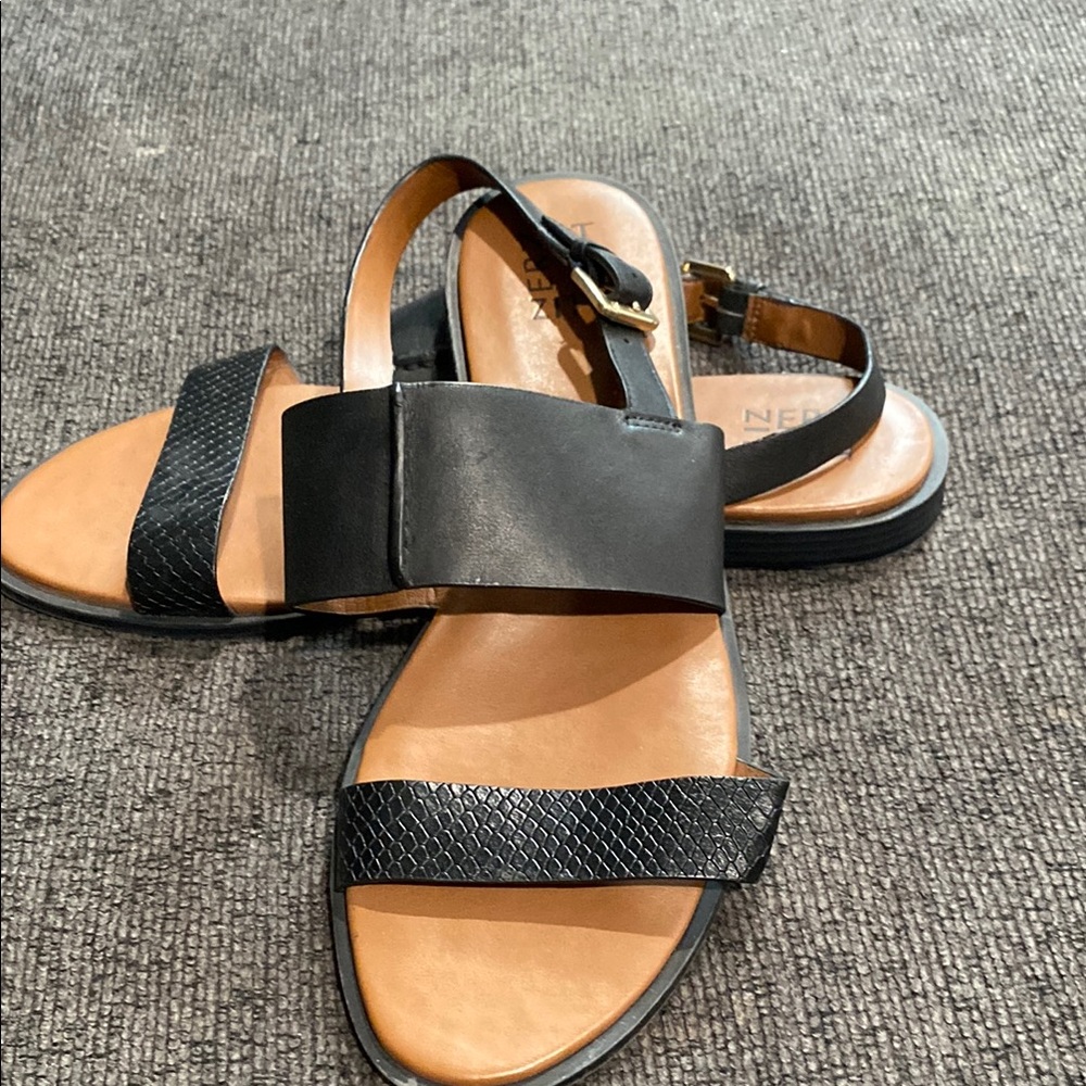 Naturalizer Black Sandals with Adjustable Straps